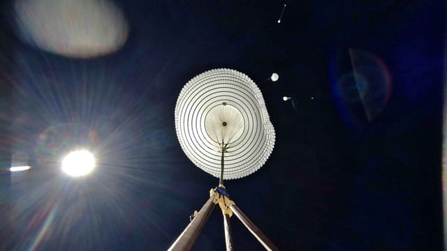 Deployment of the ExoMars second stage parachute during a high-altitude balloon drop test. (Photo: ESA)