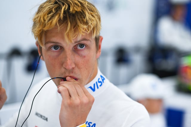 Liam Lawson of New Zealand and Visa Cash App Racing Bulls prepares to drive in the garage during qualifying ahead of the F1 Grand Prix of Great Britain at Silverstone Circuit on July 05, 2025 in Northampton, England.