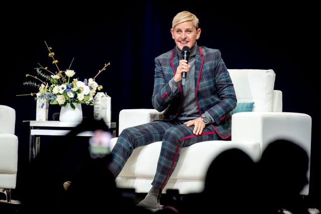 American comedian, television host, actress, writer, producer, and LGBT activist, Ellen DeGeneres was in Toronto's Scotiabank Arena for a moderated Q&A titled "A Conversation with Ellen DeGeneres" in Toronto, on March 3, 2019.