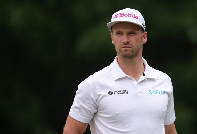 CROMWELL, CONNECTICUT - JUNE 18: Wyndham Clark of the United States in action during the Pro-Am prior to the Travelers Championship 2025 at TPC River Highlands on June 18, 2025 in Cromwell, Connecticut. (Photo by Andrew Redington/Getty Images)