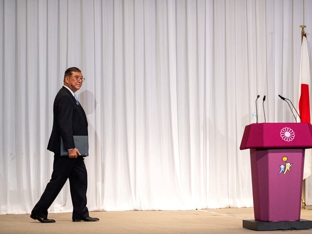 Japan's Prime Minister Shigeru Ishiba attends a press conference at the headquarters of the Liberal Democratic Party (LDP) in Tokyo on July 21, 2025, the day after the prime minister's coalition lost its upper house majority.     PHILIP FONG/Pool via REUTERS     TPX IMAGES OF THE DAY