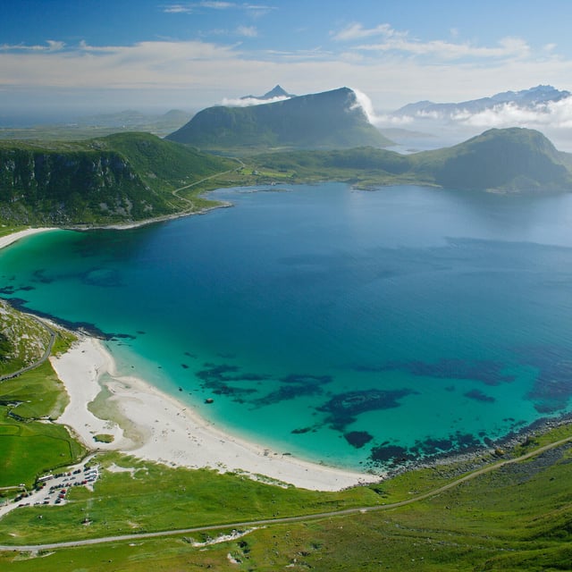 Arktisches Paradies - Lofoten Hauklandstranda, Haukland Beach