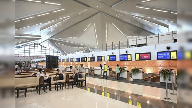 Patna: The new terminal of Jai Prakash Narayan International Airport, ahead of i...