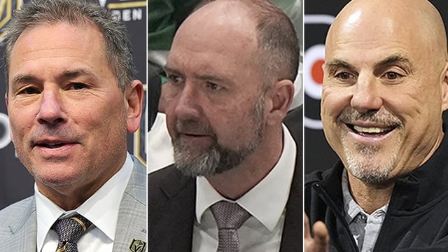 From left: Bruce Cassidy, Peter DeBoer and Rick Tocchet will return to Canada's bench as assistants, the same role in which they served at the 4 Nations Face-Off tourney in February, won the Canadians over the United States.