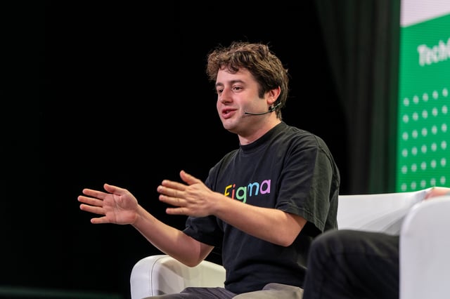 Dylan Field, CEO at Figma on the TechCrunch Disrupt stage in San Francisco on October 20, 2022. Image Credit: Haje Kamps / TechCrunch