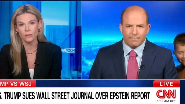 Brian Stelter and Jessica Dean on the Sunday night edition of "CNN Newsroom" (Credit: CNN)