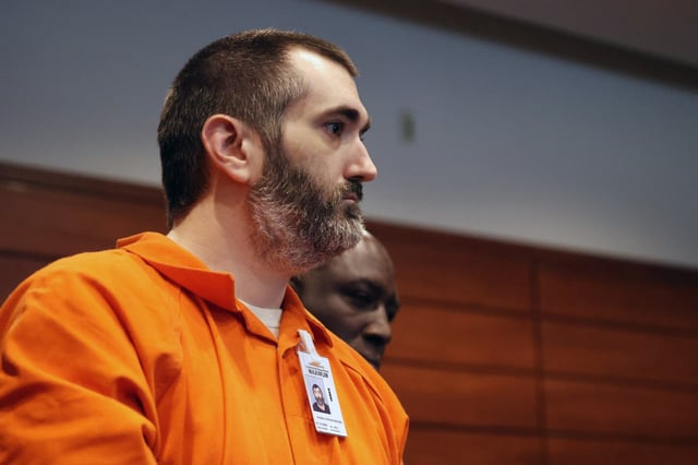Stephan Sterns enters the courtroom of circuit judge Keith A. Carsten to accept a plea on sexual abuse charges and the killing of 13-year-old Madeline Soto, at the Osceola County Courthouse, on Monday, July 21, 2025.  (Ricardo Ramirez Buxeda/Orlando Sentinel)