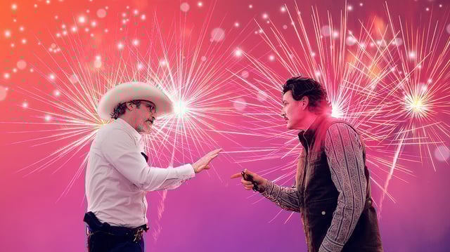 Joaquin Phoenix and Pedro Pascal in &#39;Eddington&#34;
