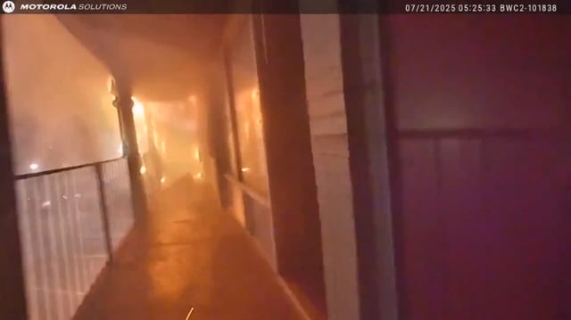 A White Settlement police officer evacuated guests from a Red Roof Inn after he noticed a fire on the second story of the motel on Monday morning, July 21, authorities said. Police are investigating the fire as arson.