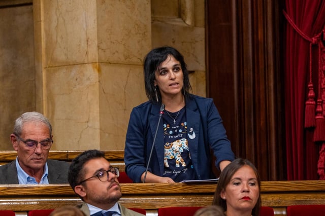 Silvia Orriols, en el Parlament. AUTOR: JORDI OTIX