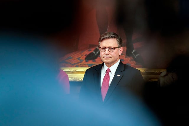 House Speaker Mike Johnson during a news conference at the US Capitol in Washington, DC, on Tuesday, June 24.