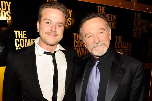 Zachary Pym Williams and Robin Williams attend The Comedy Awards 2012 at Hammerstein Ballroom on April 28, 2012 in New York City.  (Photo by Kevin Mazur/WireImage)