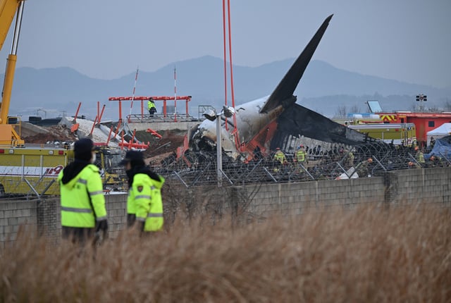 Le Boeing 737-800 de Jeju Air s’est écrasé et a pris feu à l’aéroport international de Muan le 29 décembre 2024.