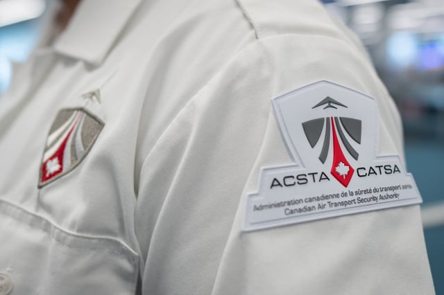 Canadian Air Transport Security Authority badges are pictured at Vancouver International Airport in Richmond B.C., on Wednesday, September 18, 2024. THE CANADIAN PRESS/Ethan Cairns