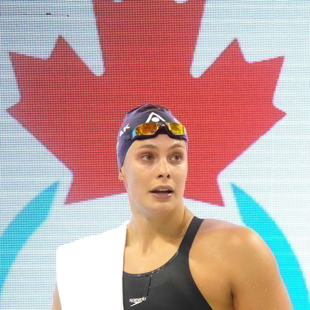 Canadian swim star Penelope Oleksiak has been notified that she committed three whereabouts failures within a 12-month period between October 2024 and June 2025. THE CANADIAN PRESS/Chris Young