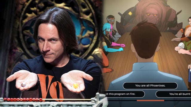 Matthew Mercer next to gameplay of Dispatch