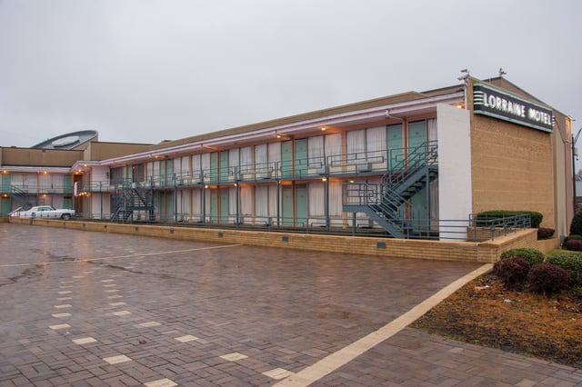 Une vue du motel où Martin Luther King a été assassiné le 4 avril 1968.