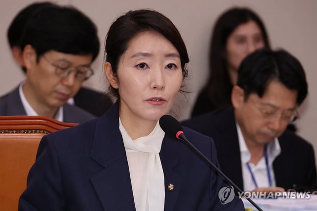 Kang Sun-woo, the nominee to head the Ministry of Gender Equality and Family, speaks during a parliamentary confirmation hearing at the National Assembly in Seoul, in this file photo taken July 14, 2025. (Yonhap)