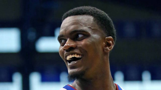 Former Kansas Jayhawks guard Lagerald Vick scored the winning basket on Monday, July 21, 2025 as the JHX Hoops KU alumni team edged Purple Reign, the K-State alums, 59-57 in a thrilling Elam Ending finish to their TBT round-of-32 men’s basketball showdown at Municipal Auditorium in Kansas City.