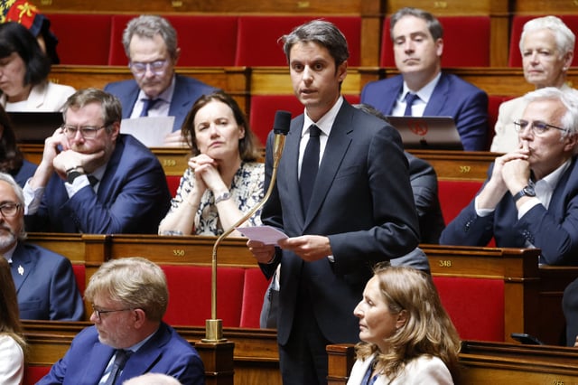 Gabriel Attal à l’Assemblée nationale, le 29 avril 2025.