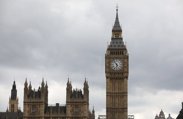 Clouds hang above the Houses of Parliament in central London, Britain, June 24, 2017. REUTERS/Marko Djurica/File Photo