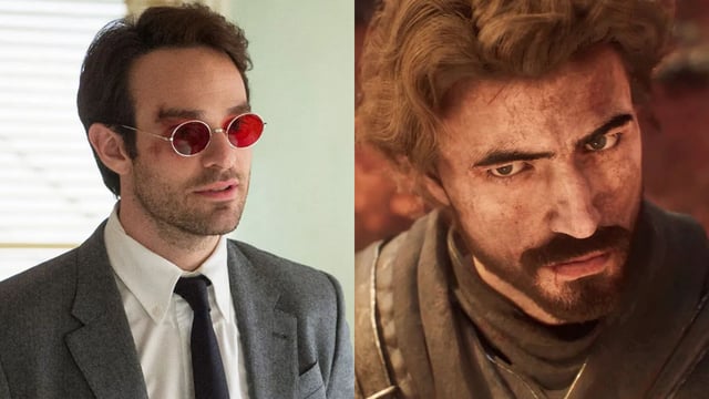 Charlie Cox with Gustav from Clair Obscur: Expedition 33