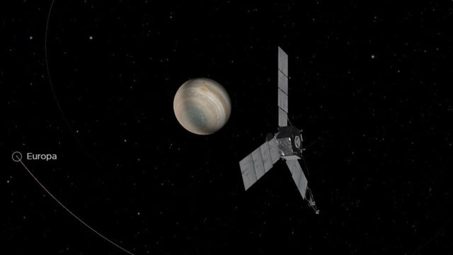 A Nasa graphic showing Juno spacecraft orbiting Jupiter. (Photo: Nasa)