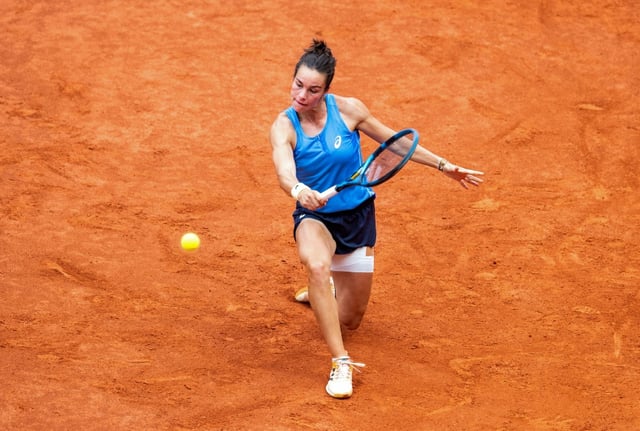 La Française Loïs Boisson lors de sa victoire en finale du tournoi WTA 250 de Hambourg, le 20 juillet 2025