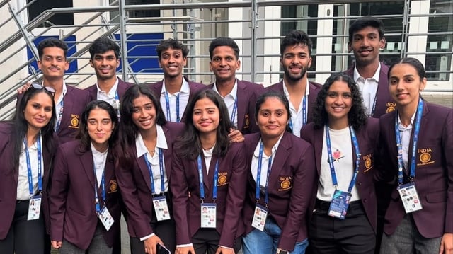 Indian badminton contingent at the World University Games. (Photo: India Today)
