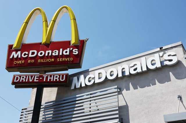 A McDonald&#39;s restaurant pictured in July 2024 in Burbank, California.