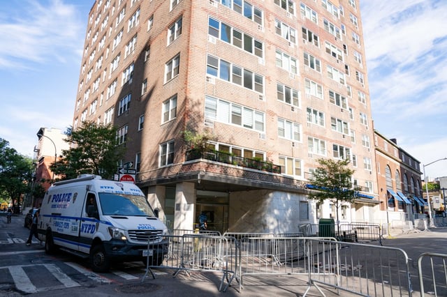 A 16-year-old girl was accidentally shot in the head by a friend moments after shooting an innocent bystander in the leg near 3 Sheridan Square in Manhattan on Sunday, June 29, 2025. (Theodore Parisienne / New York Daily News)
