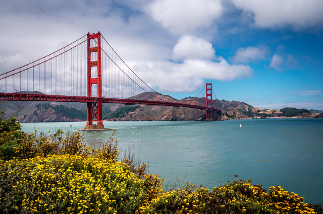 A stock image of the Golden Gate Bridge in San Francisco.