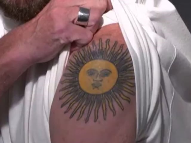 El Sol de Mayo en el hombro del villano de Los 4 fantásticos. Foto: captura X Lucas Baini