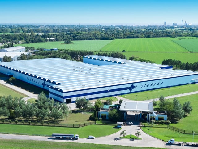 La fábrica de productos de acero Sidersa en San Nicolás, provincia de Buenos Aires. Foto Sidersa