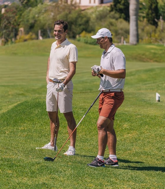 Roger Federer y Rafa Nadal, en el Pula Golf.