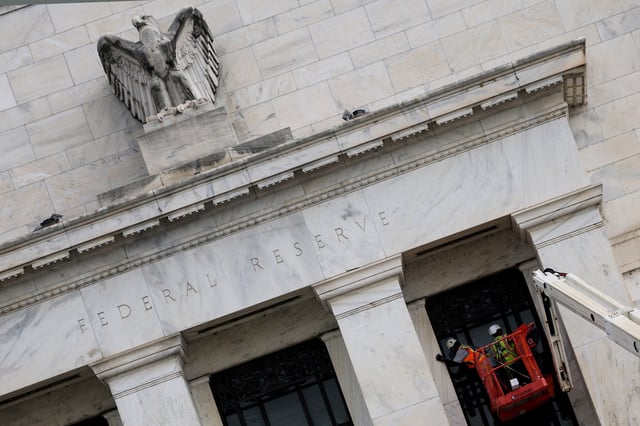 Major construction work continues at the U.S. Federal Reserve building as U.S. President Donald Trump voices complaints about Fed Chair Jerome Powell, in Washington, D.C., U.S., July 14, 2025. REUTERS/Jonathan Ernst/File Photo