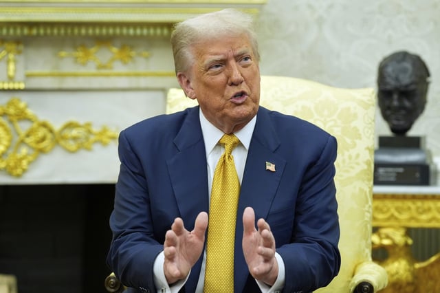 President Donald Trump meets with Philippine President Ferdinand Marcos Jr., in the Oval Office of the White House, Tuesday, July 22, 2025, in Washington.