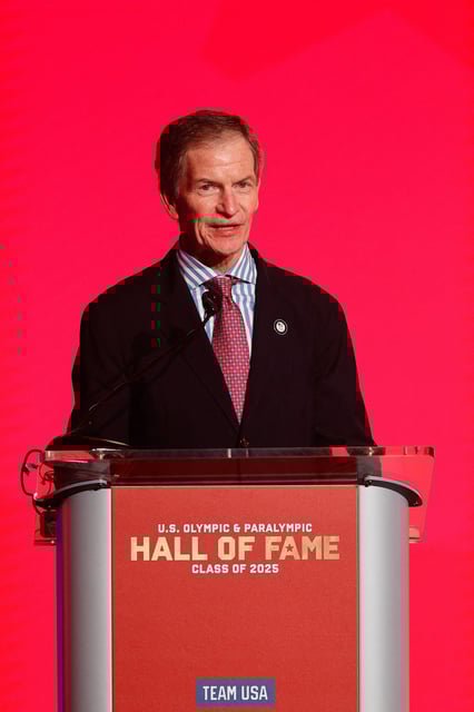 July 12, 2025; Colorado Springs, CO, USA; USOPC Board Chair Gene Sykes during the U.S. Olympic & Paralympic Hall of Fame Class of 2025 Induction Ceremony at The Broadmoor. Mandatory Credit: Isaiah J. Downing-Imagn Images/File Photo