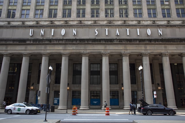 Union Station in Chicago, Illinois, US, on Thursday, Sept. 15, 2022. President Joe Biden hailed a tentative railway labor agreement he helped to broker that averted an economically perilous nationwide work stoppage less than two months ahead of the November midterm elections. Photographer: Jim Vondruska/Bloomberg via Getty Images