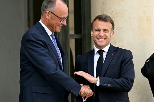 Beim Besuch des französischen Präsidenten Emmanuel Macron bei Bundeskanzler Friedrich Merz (CDU) am Mittwoch geht es unter anderem um die gemeinsame Verteidigungspolitik.