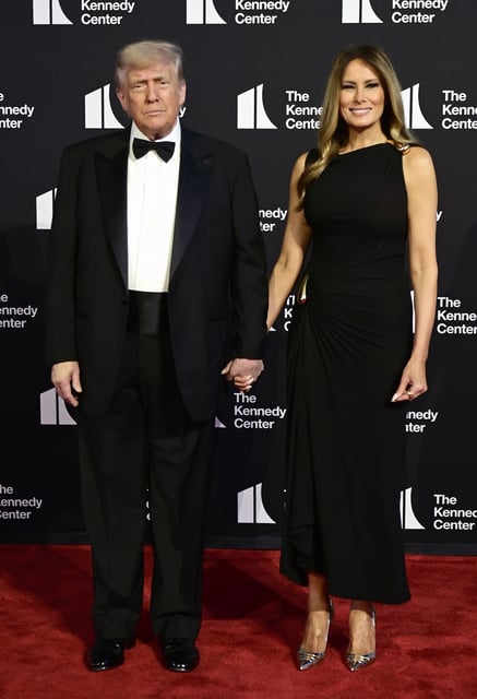 WASHINGTON, DC - JUNE 11: U.S. President Donald Trump and first lady Melania Trump attend the opening night of &#34;Les Misérables&#34; at The Kennedy Center on June 11, 2025 in Washington, DC. (Photo by Shannon Finney/Getty Images)