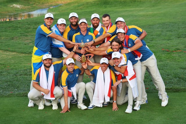 Los jugadores de Europa de la Ryder Cup.
