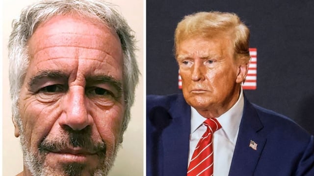 Mark Epstein reveals in a CNN interview that his brother Jeffrey and Donald Trump were close friends, contradicting Trump's attempts to downplay their relationship. (REUTERS/Shannon Stapleton, New York State Sex Offender Registry via AP, File, TANNEN MAURY / AFP)