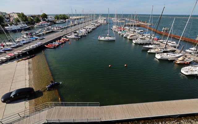 Sportboothafen an der Mittelmole in Rostock-Warnemünde