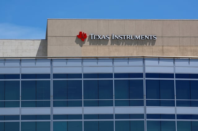 A Texas Instruments Office is shown in San Diego, California, U.S., April 24, 2018.  REUTERS/Mike Blake/File photo