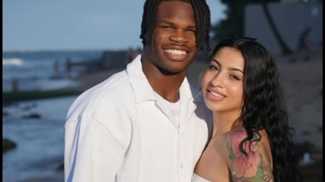 Travis Hunter’s wife Leanna Lenee sobs in viral video after online trolling (leannalenee/Instagram)