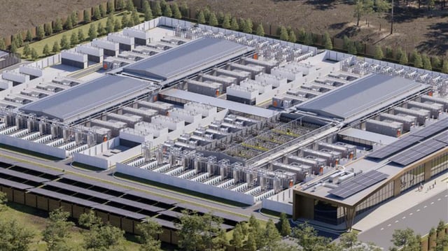 Rendered image of the data center.