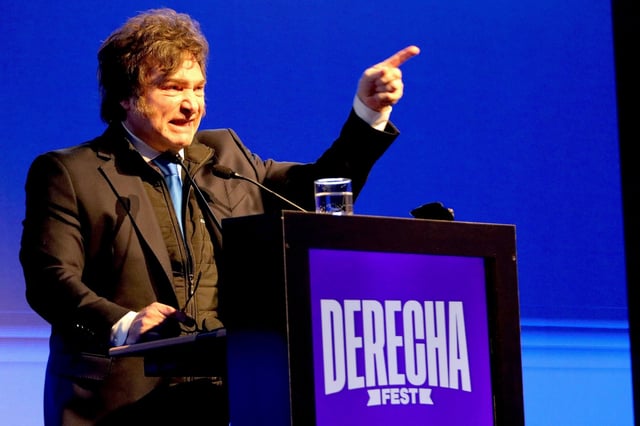 Javier Milei en Derecha Fest de Córdoba, el 22 de julio de 2025