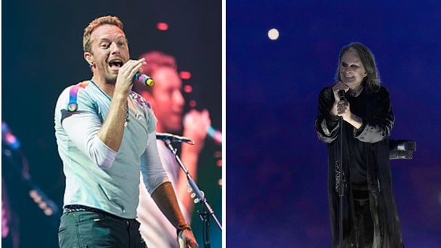 Coldplay's Chris Martin played Black Sababth's Changes as a tribute to Ozzy Osbourne who passed away on Tuesday