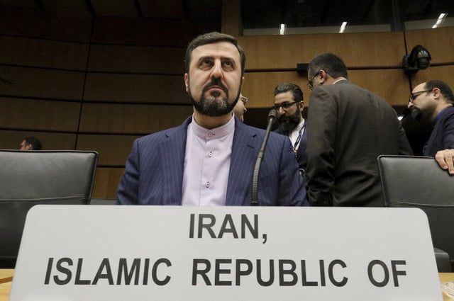Iranian Deputy Foreign Minister Kazem Gharibabadi, then serving as ambassador to the Interational Atomic Energy Agency, attends an IAEA board of governors meeting in Vienna, Austria on November 21, 2019.